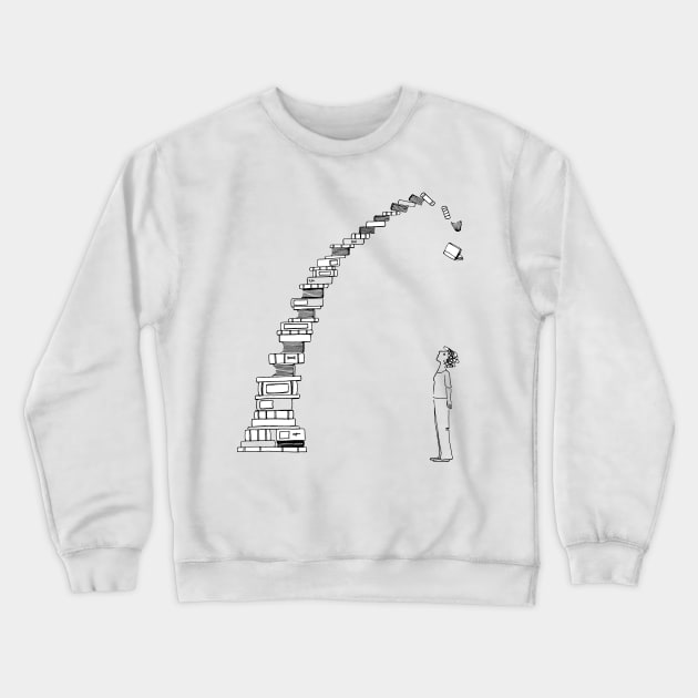 The TBR Pile Crewneck Sweatshirt by BiblioartsbyEmma